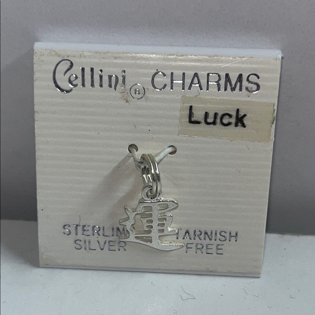 Cellini Charms Sterling Silver Luck PendantCharm Luck Stpatricks Silver